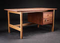 Hans J. Wegner. Skrivebord af teak og eg 