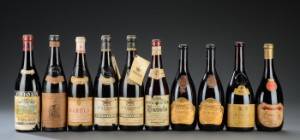 Samling af ældre rødvine fra Barolo 10.