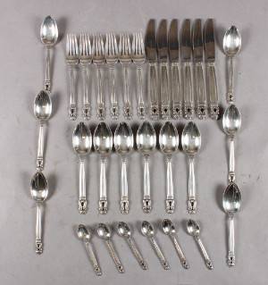 Johan Rohde for Georg Jensen bestik - Kongemønster 30