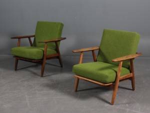 Hans J. Wegner. To lænestole. Model GE240. 2
