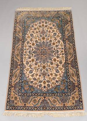 Persisk Isfahan tæppe, 183x106 cm.
