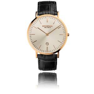 Kompass herrur, Nautilus Rose Gold, silversvart