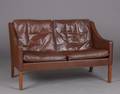 Børge Mogensen. To pers. sofa, læder, model 2208 