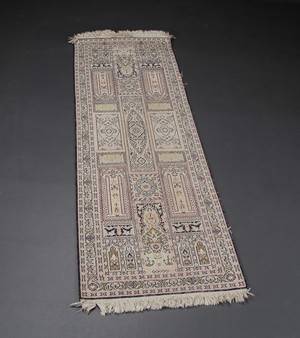 Indisk silke tæppe 182 x 60, cm