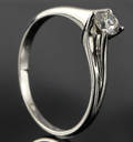 Solitaire ring ca. 0.31 ct.