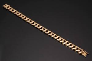 Armbånd, Pansermønster, 14 kt guld