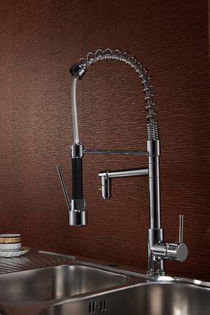 Gastro XL, stort køkkenarmatur med bruser, Bruun  Co. 