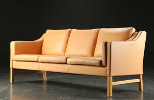 Skippers Furniture. Tre-pers. sofa, læder