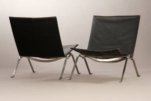 Poul Kjærholm. Par lænestole model PK 22 2