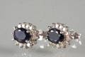 Par safir- og brillant ørestikkere