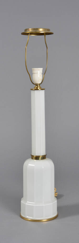 Heiberg bordlampe af hvidt glas, 1900-tallet