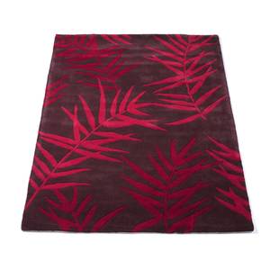 Handtuftad ullmatta, Red Leaf, 170x240 cm