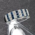 Saphir Brillant Ring ca. 0.12 ct.