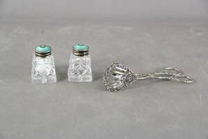 Kaktång i silver och salt och pepparkar med detaljer i silver