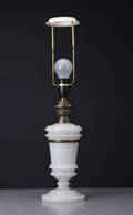 Opalinebordlampe, ca. 1900