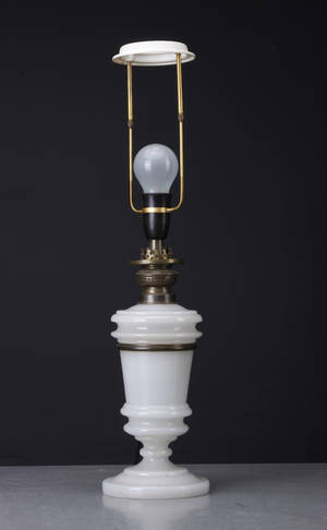 Opalinebordlampe, ca. 1900