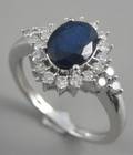 Safir- og brillantring