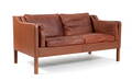 Børge Mogensen. Fritstående to-pers. sofa, model 2212