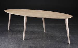 Snedkermester Lau Lauritsen. Ovalt spisebord  konferencebord, teak, 242 x 110 cm
