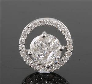 Diamond pendant, 18kt approx. 0.91ct