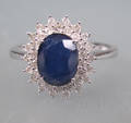 Safir- og brillantring