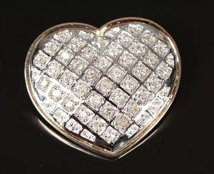 Diamant vedhæng, hjerte Ca. 0.25 ct. 