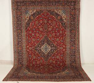 Persisk handknuten matta Kashan 355x238 cm