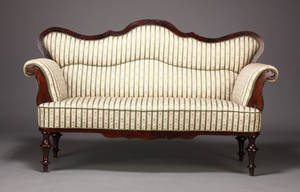 Nyrococo sofa, mahogny