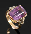 Ring, Ametist, 18 k guld