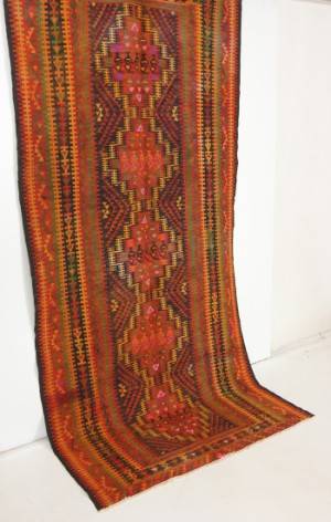 Orientalisk flatvävd matta, Harsin kelim, 300x150 cm