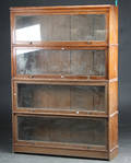 Vitrineskab, bejdset træ