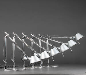 Fassina  De Lucchi, Artemide, skrivbordslampor Tolomeo, 6 st