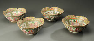 Fire kinesiske skåle af porcelæn 4 