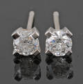 Diamond earrings in 14kt approx. 0.50ct 2