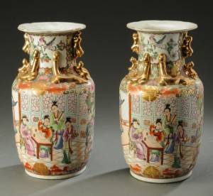 Et par kinesiske vaser af porcelæn 2 