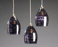 Tre pendler af violet glas 3