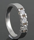 Diamond trilogy ring in 14kt approx. 0.41ct