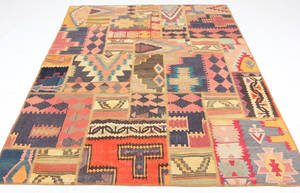 Matta, Patchwork kelim, 221x174 cm