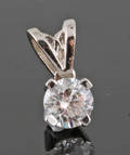 Pendant in14k set with brilliant cut diamond 0.36 ct 