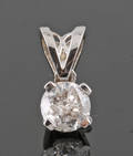 Pendant in14k set with brilliant cut diamond 0.39 ct 