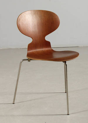 Arne Jacobsen, stol, modell 3100 Myren i teak