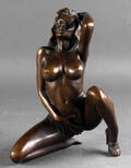 Erotisk figur af kvinde, bronze