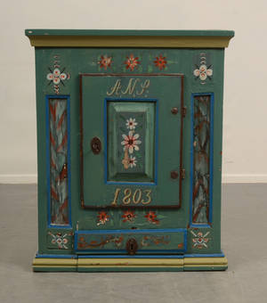 Vägghängskåp, allmoge, 1800-tal