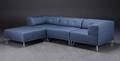 Nomad DOT modulsofa, petroleumsblå med forkromede ben