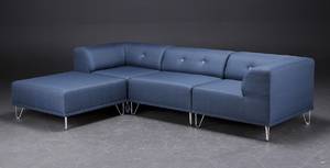 Nomad DOT modulsofa, petroleumsblå med forkromede ben
