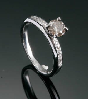 Diamantring, ca. 0.90 ct