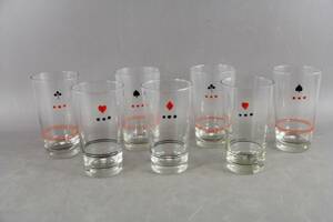 Drinkglas med spelkortsmotiv 7 st