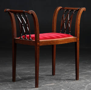 Engelsk bænk af mahogni. 181900-tallet