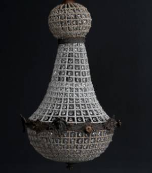 Sækkeformet prismekrone, empireform, 2021 årh. 