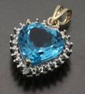 Vedhæng med topaz og diamanter